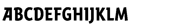 Harri Sans Condensed Bold Font UPPERCASE