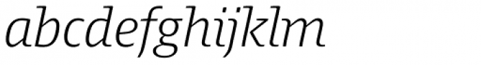 Harrison Serif Pro Light Italic Font LOWERCASE