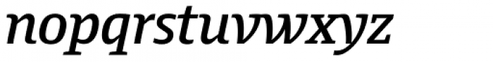 Harrison Serif Pro Medium Italic Font LOWERCASE