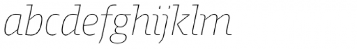 Harrison Serif Pro Thin Italic Font LOWERCASE