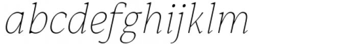Hartia Light Italic Font LOWERCASE