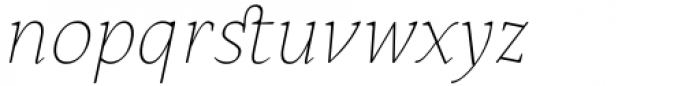 Hartia Light Italic Font LOWERCASE