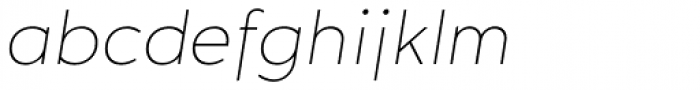Hartwell Alt Thin Italic Font LOWERCASE