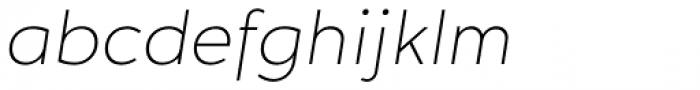 Hartwell Ultralight Italic Font LOWERCASE