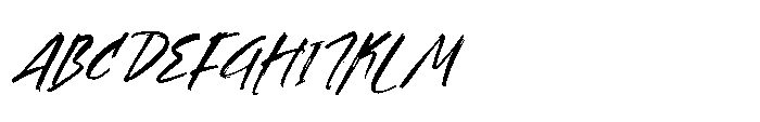 Haruki Stroke Italic Font UPPERCASE