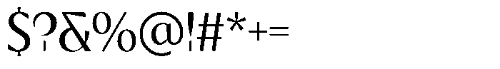 Hasior Light Font OTHER CHARS