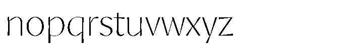 Hasior Thin Font LOWERCASE