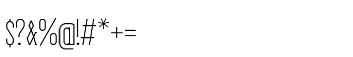 Haskuld Extra Condensed Light Font OTHER CHARS