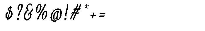 Hasmuter Italic Font OTHER CHARS