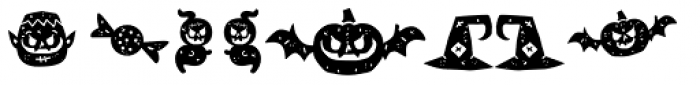 Hatter Halloween Dingbat Dirt 2 Font UPPERCASE