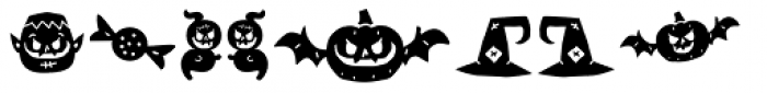 Hatter Halloween Dingbats Two Font LOWERCASE