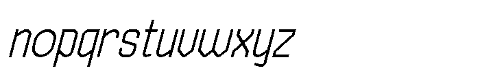 Haugen Sans Light Italic Font LOWERCASE
