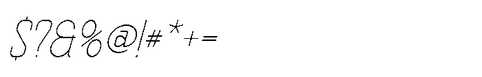 Haugen Sans Thin Italic Font OTHER CHARS