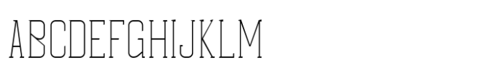 Haugen Slab Thin Font UPPERCASE