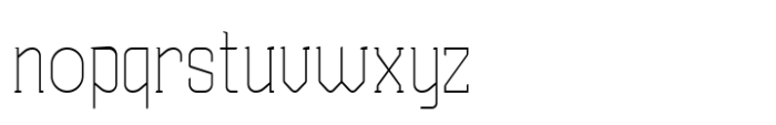 Haugen Slab Thin Font LOWERCASE