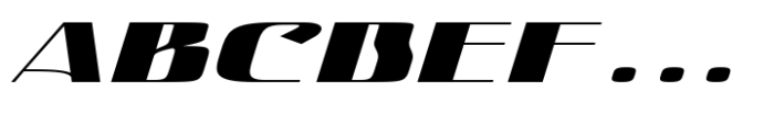 Hautte Black Italic Extra Expanded Font