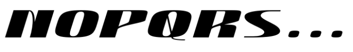 Hautte Black Italic Extra Expanded Font UPPERCASE