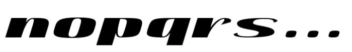 Hautte Black Italic Extra Expanded Font LOWERCASE