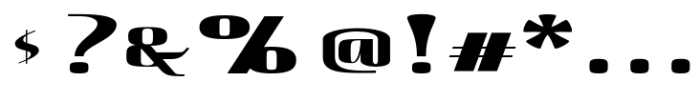 Hautte Bold Expanded Font OTHER CHARS