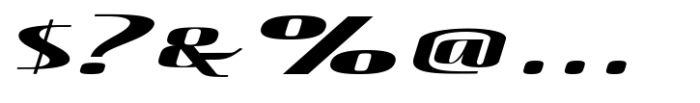 Hautte Bold Italic Extra Expanded Font OTHER CHARS
