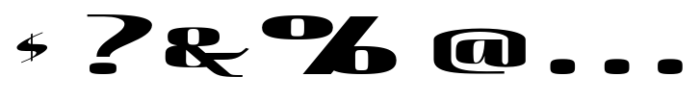 Hautte Extra Bold Extra Expanded Font OTHER CHARS