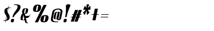 Hautte Extra Bold Italic Condensed Font OTHER CHARS