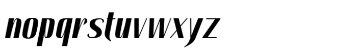 Hautte Extra Bold Italic Condensed Font LOWERCASE