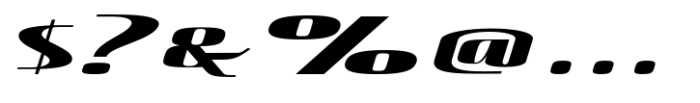 Hautte Extra Bold Italic Extra Expanded Font OTHER CHARS