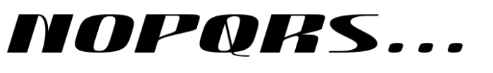 Hautte Extra Bold Italic Extra Expanded Font UPPERCASE