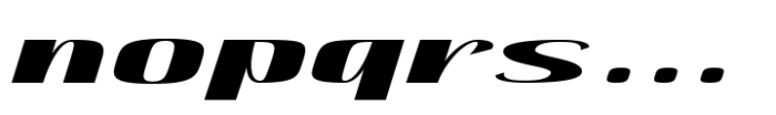 Hautte Extra Bold Italic Extra Expanded Font LOWERCASE