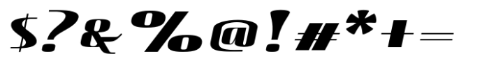 Hautte Extra Bold Italic Sm Expanded Font OTHER CHARS