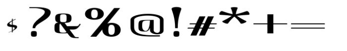 Hautte Extra Light Extra Expanded Font OTHER CHARS