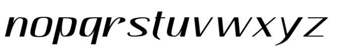 Hautte Extra Light Italic Expanded Font LOWERCASE