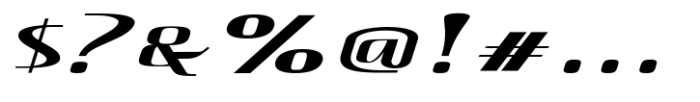 Hautte Italic Extra Expanded Font OTHER CHARS