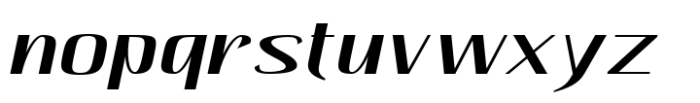 Hautte Italic Sm Expanded Font LOWERCASE