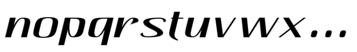 Hautte Light Italic Expanded Font LOWERCASE