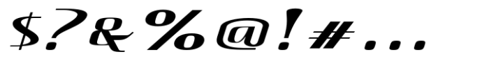 Hautte Light Italic Extra Expanded Font OTHER CHARS