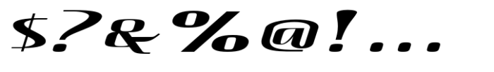 Hautte Md Italic Extra Expanded Font OTHER CHARS