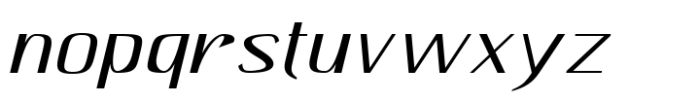 Hautte Thin Italic Expanded Font LOWERCASE