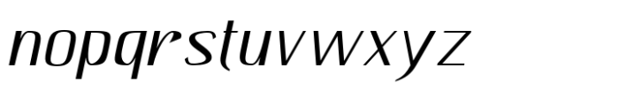 Hautte Thin Italic Sm Expanded Font LOWERCASE