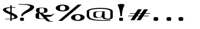 Hautte Thin Ult Expanded Font OTHER CHARS
