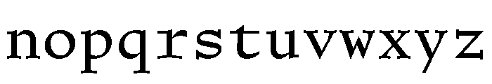 HALCasinoMono Regular Font LOWERCASE