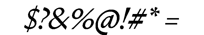HALCasinoSans RegularItalic Font OTHER CHARS