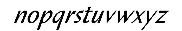HALCasinoSans RegularItalic Font LOWERCASE