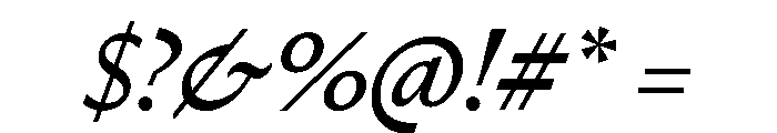 HALCasinoSerif RegularItalic Font OTHER CHARS