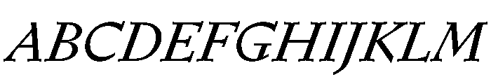 HALCasinoSerif RegularItalic Font UPPERCASE