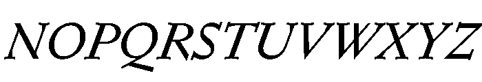HALCasinoSerif RegularItalic Font UPPERCASE