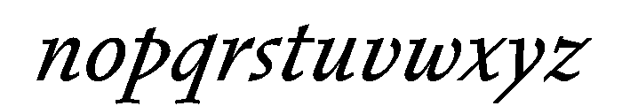 HALCasinoSerif RegularItalic Font LOWERCASE