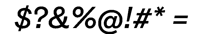 HALFourGrotesk BookItalic Font OTHER CHARS