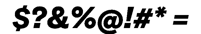 HALFourGrotesk HeavyItalic Font OTHER CHARS
